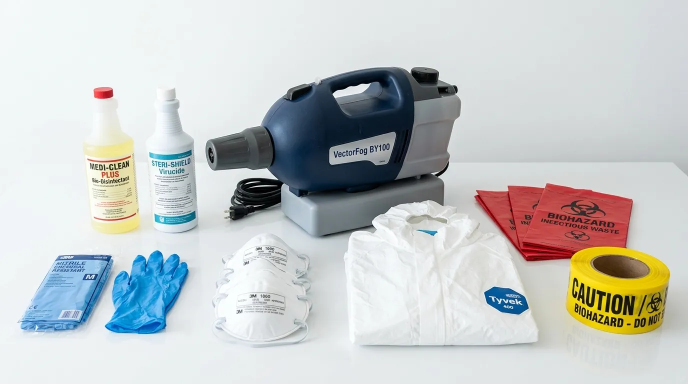 Professional biohazard remediation crew working in West Mount Airy